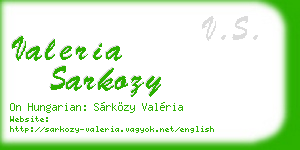 valeria sarkozy business card
