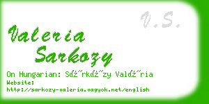 valeria sarkozy business card